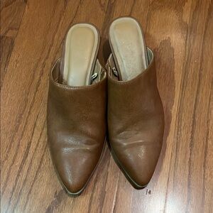 Elegant Brown Leather Mules